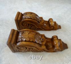 20 Vintage Style Hand Carved Wooden Corbels Wall Bracket Wall Hanging Pair Of 2