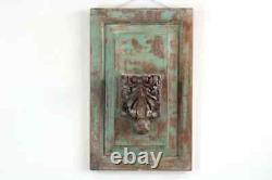 Antique Indian Old Wooden Door Panels attached with Vintage Corbel Refurbished t