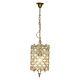 Antique Style Brass & Glass Crystal Cut Hanging Pendent Lantern Ceiling Light