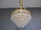 Antique Vintage Bohemian Crystals Chandelier Ceiling Lamp French Lamp 1950