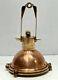 Authentic Refurbish Maritime Copper & Brass Ceiling Pendant Lamp Fixture Small