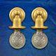 Bradly Hubbard Pair Antique Gold Brass Sconces Beautiful Finish Kb68