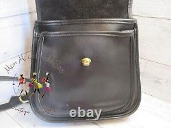 COACH Vintage Black Leather Large SidePack Shoulder Bag Refurbished EVC