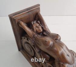 Corbel Mermaid of wood Decorative Carved Wooden Corbel 1pc Wall Hanging Decor