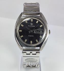 Favre-Leuba Automatic Black Dial Day Date Vintage Men's Watch AS 2066