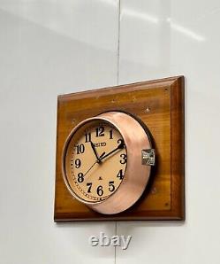 Old Refurbish Antique Quartz Retro/Vintage Style Seiko Copper Coating Wall Clock