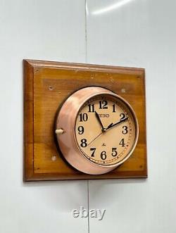 Old Refurbish Antique Quartz Retro/Vintage Style Seiko Copper Coating Wall Clock