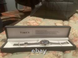Q Timex Reissue 38mm Stainless Steel Bracelet Watch In Box Pepsi Face