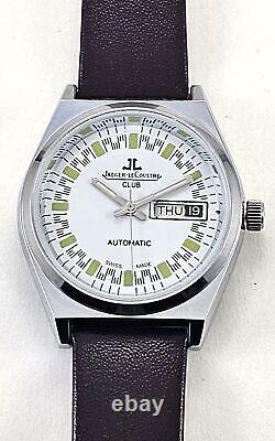 Rare Vintage Swiss Jaeger LeCoultre Club Automatic 25 J D/D Men's Wrist Watch