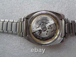 Rare Vtg Ss Citizen Bull Head 23j 8110 Chronograph Mens Automatic Wristwatch