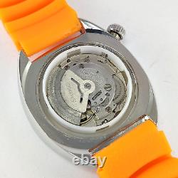 Seiko Orange Dial 17 Jewels Vintage Japan Made Automatic Men's Watch 6309A