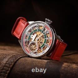 Swiss skeleton watch, mens wristwatch, exclusive watch, antique watch, vintage watch