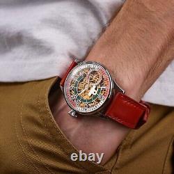 Swiss skeleton watch, mens wristwatch, exclusive watch, antique watch, vintage watch