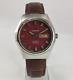 Tressa Maroon Dial 25 Jewels Day Date Function Automatic Men's Watch As 2066
