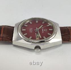 Tressa Maroon Dial 25 Jewels Day Date Function Automatic Men's Watch AS 2066