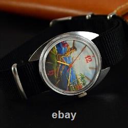 VOSTOK Hand Painted Dial NUDE WOMEN Vintage Soviet USSR Army Art CCCP Watch