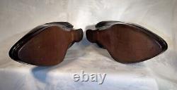Vintage 1920s French Clogs Refurbished Women's Size 8 Gloss Chocolate Wood
