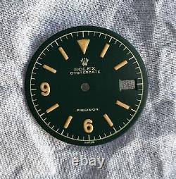 Vintage Beautiful Rolex Oysterdate Precision Green Watch Dial 6694