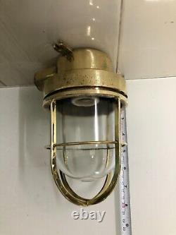 Vintage Brass Refurbish Maritime Theme Ceiling/Wall Mount Bulkhead Lamp