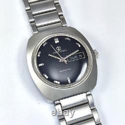 Vintage Favre Leuba Geneve Duomatic Black Dial Day Date 17 Jewels Watch FHF 908