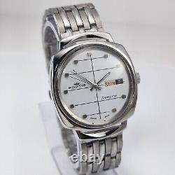 Vintage Fortis 21 Jewels White Dial Day Date Automatic Men's Wrist Watch