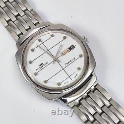 Vintage Fortis 21 Jewels White Dial Day Date Automatic Men's Wrist Watch