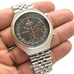 Vintage Gents Seiko Chronograph TIME SONAR 7018-6000 Automatic Wrist Watch 38mm