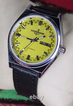 Vintage Ulysse Nardin Day/Date 21 J Automatic Swiss Movement Men's Wrist Watch