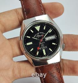 West End Sowar Prima Black Dial Day Date Function 17 Jewels Automatic Mens Watch