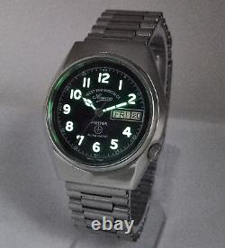 West End WatchCo Sowar Prima Black Radium Dial Date Day Automatic Watch ETA 2846
