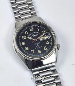 West End WatchCo Sowar Prima Black Radium Dial Date Day Automatic Watch ETA 2846