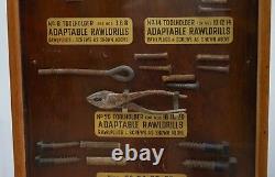 Armoire de vente très rare des années 1950 pour chevilles Rawl avec tiroirs-caisses et section d'exposition