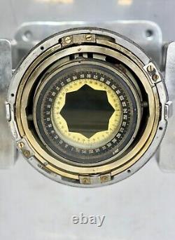 Compas de boussole de boussole de navire magnétique solide vintage en métal marin ancien restauré