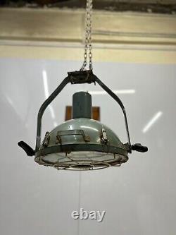 Luminaire suspendu de plafond rénové Vintage Original AMO FLOODLIGHT Grande Lumière Russie