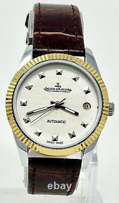 Montre-bracelet pour homme Jaeger LeCoultre Automatic Date 25 J à mouvement suisse, de style vintage