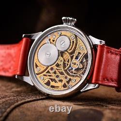 Montre squelette suisse, montre-bracelet pour hommes, montre exclusive, montre antique, montre vintage