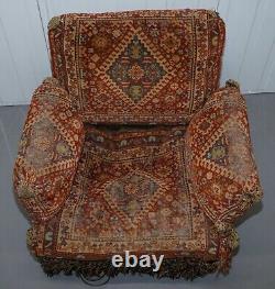 Paire de très rares fauteuils de style Régence, vers 1810-1820, avec travail turc